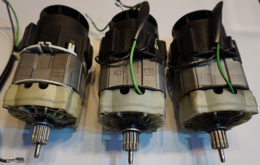 Einphasen Kollektor Motoren, 230 V, 50 Hz, mit Feld und Kollektor, das Beispiel hier für Eismaschinen der Gastronomie im Bild zu sehen