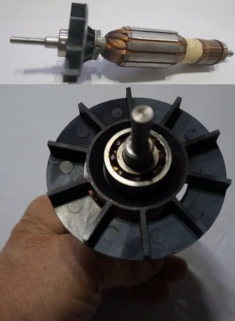 DC Motor Anker 50 W Niederspannung, Anker wickeln lagern DC Gleichstromanker, im Bild er Anker (Rotor)