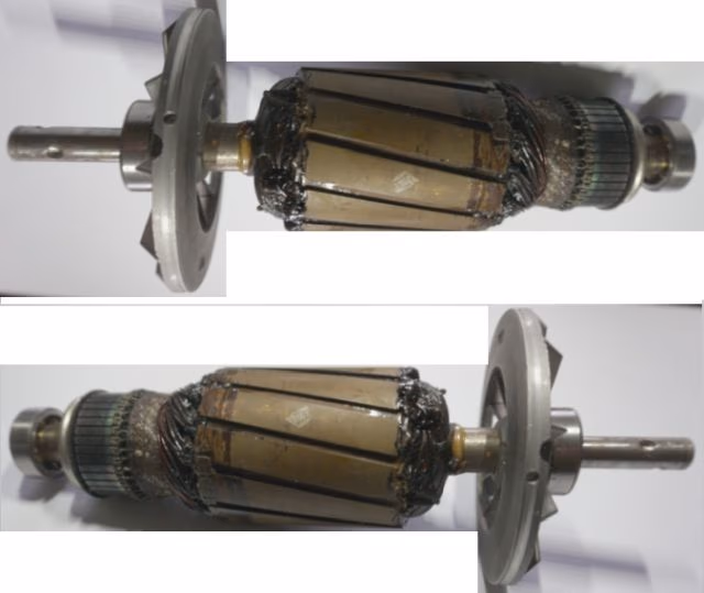 AC Anker (230 V Netz Motor) von einer Honigschleuder (Rührgerät Honig Imkermaschine) Anker (im Bild Doppelansicht)  neu wickeln wuchten - AQ Pluss nutzen - bringt Nutzen !!
