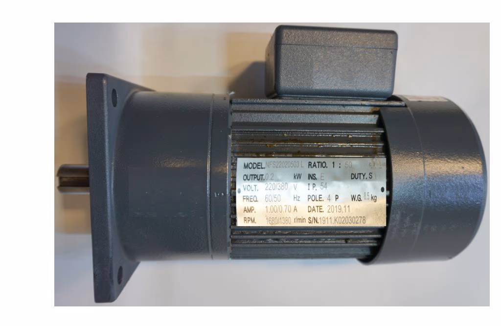 D Mot Getriebemotor mit dem asymetrischen Flansch - Welle Verhältnis Späneförderer Elektromotor neu wickeln im Bild der Getriebemotor ohne Getriebe