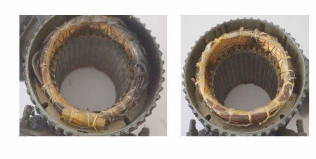 D Mot Drehstrommotor 1 Drehzahl, was kostet das zum Beispiel so wickelkopf A und B ein Zweiphasenlauf (im Bild A + B), einfach neu wickeln lagern